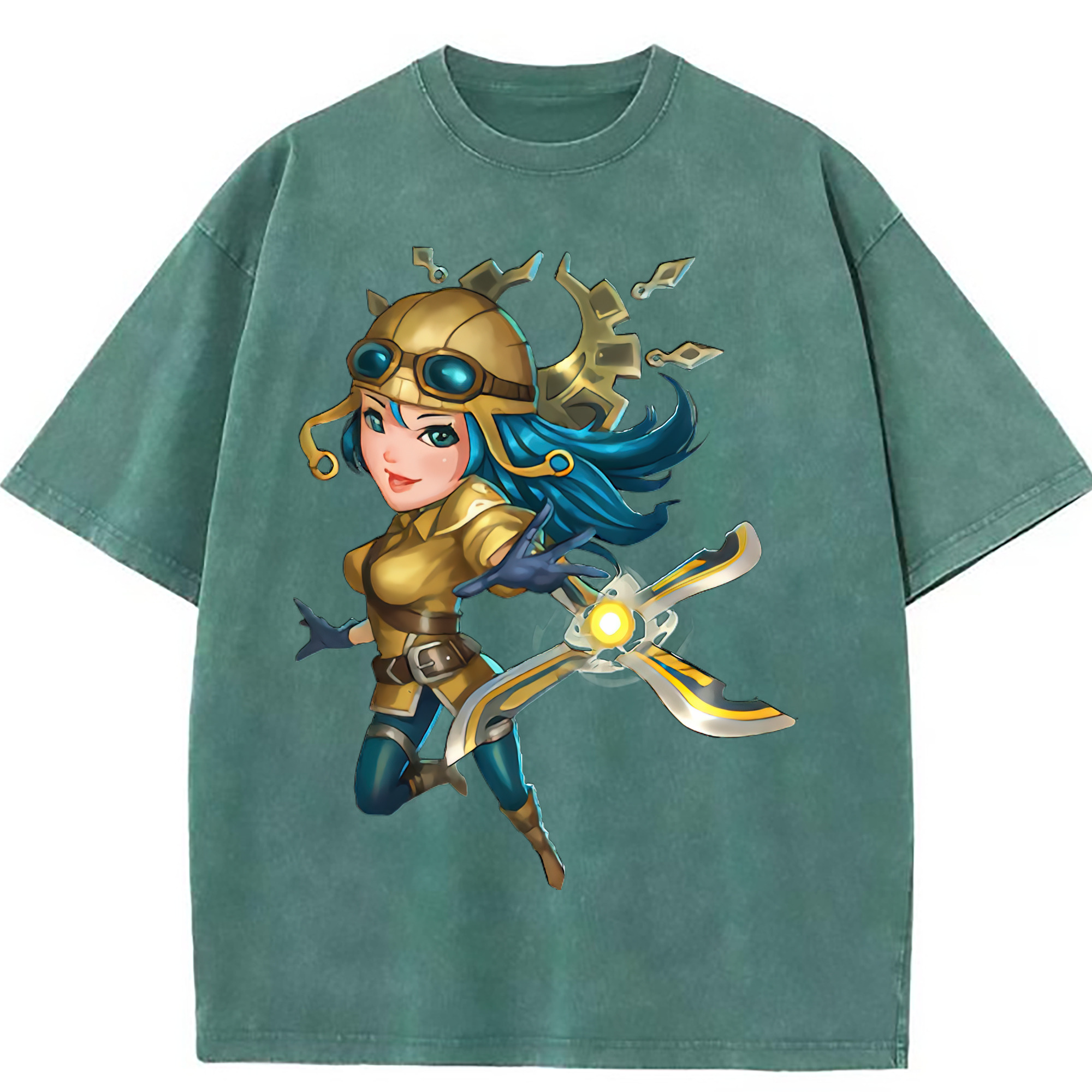 （画像用） リーグ・オブ・レジェンド League of Legends LOL 綿100% ヴィンテージ風 半袖Tシャツ（フロントプリント）